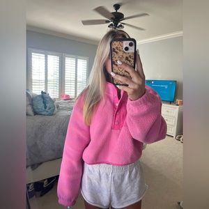 Pacsun pink half zip